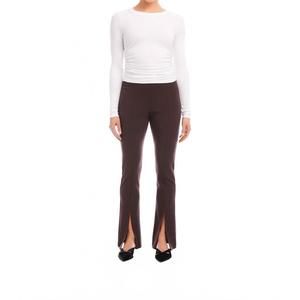 NEW FIFTEEN TWENTY harlow front slit bootcut pants in brown